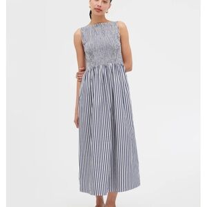 Hill House Cosima Nap Dress in Navy Stripe